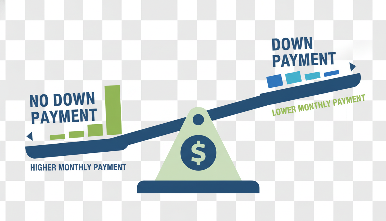 Comparing no down payment vs down payment options for car loans